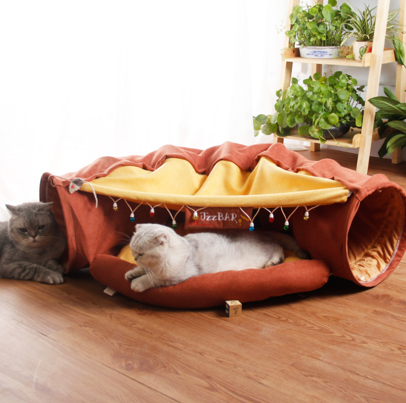 Cat Bed, Tent & Tunnel - 2-in-1