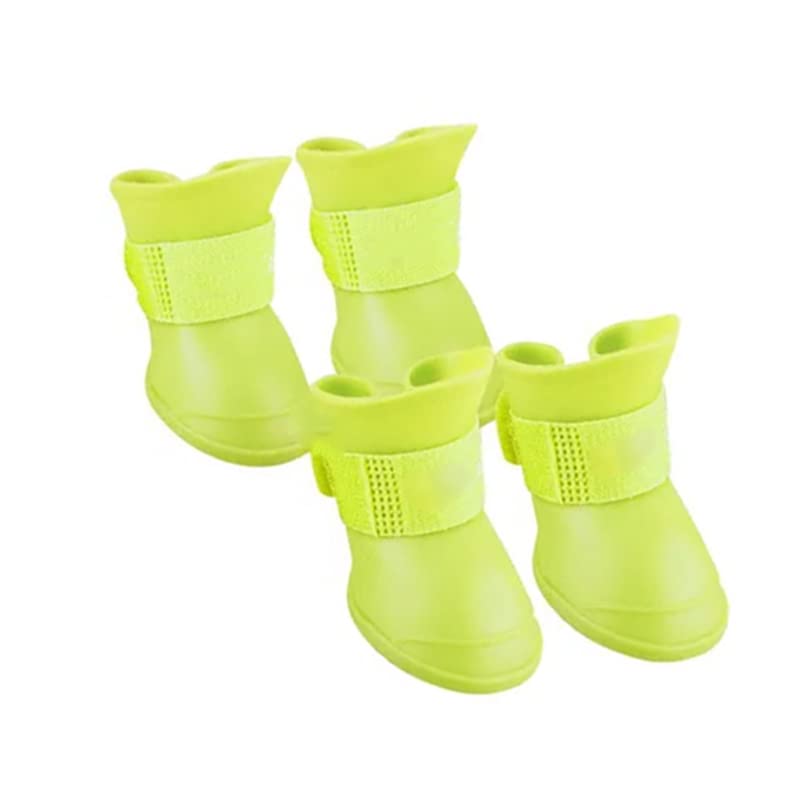 Silicone Dog Rain Boots - 4pcs