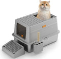 Stainless Steel Enclosed Cat Litter Box