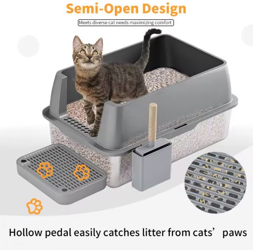 Stainless Steel Enclosed Cat Litter Box