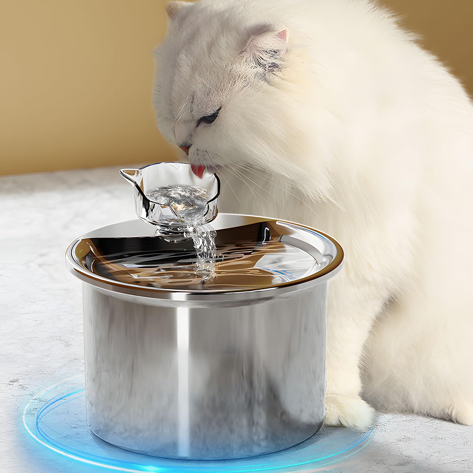 Stainless Steel Cat Water Fountain 2L