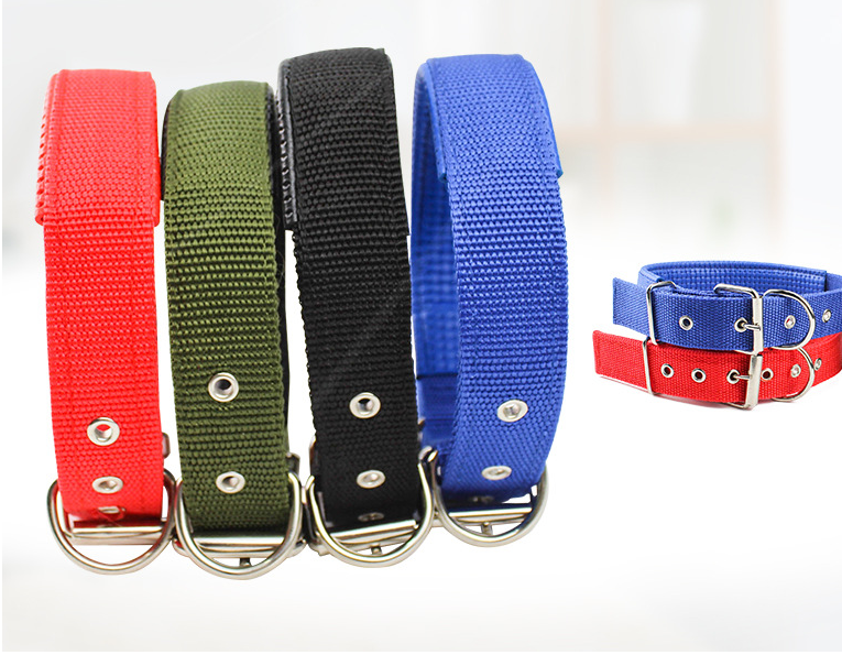 Dog Collar - Nylon Canvas Multi-Color