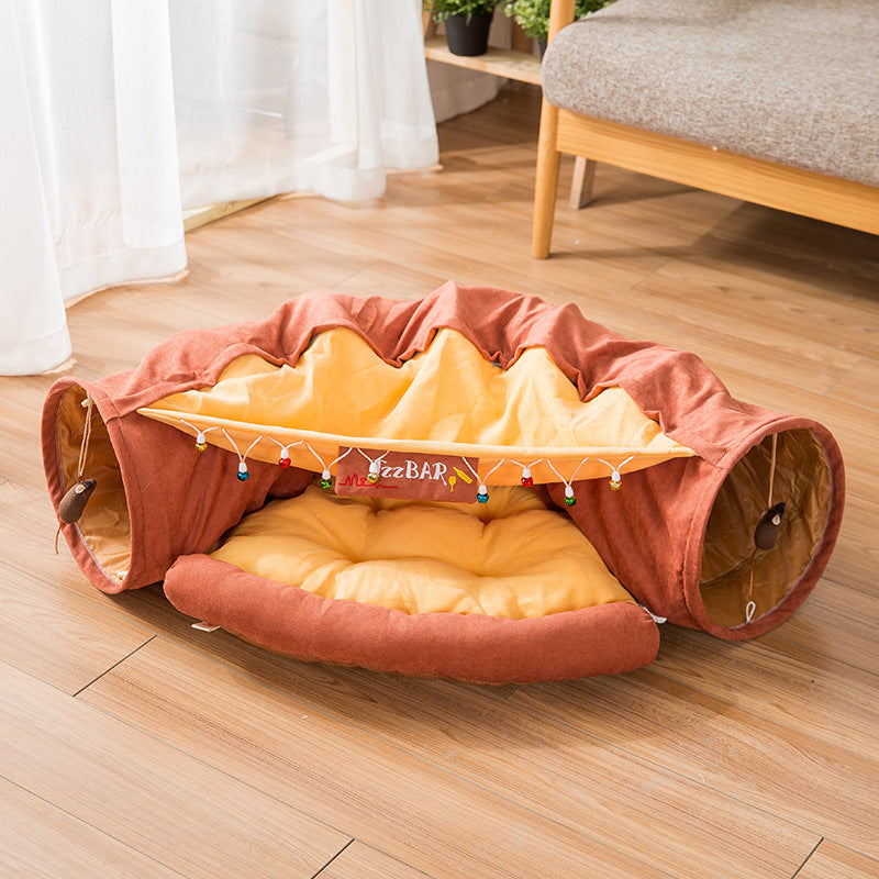 Cat Bed, Tent & Tunnel - 2-in-1