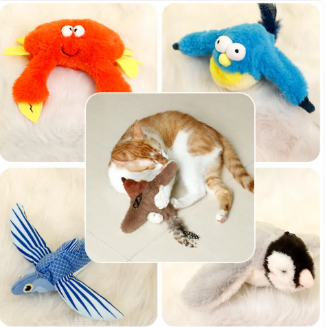 Pet Joy Interactive Toy - Fish & Bird
