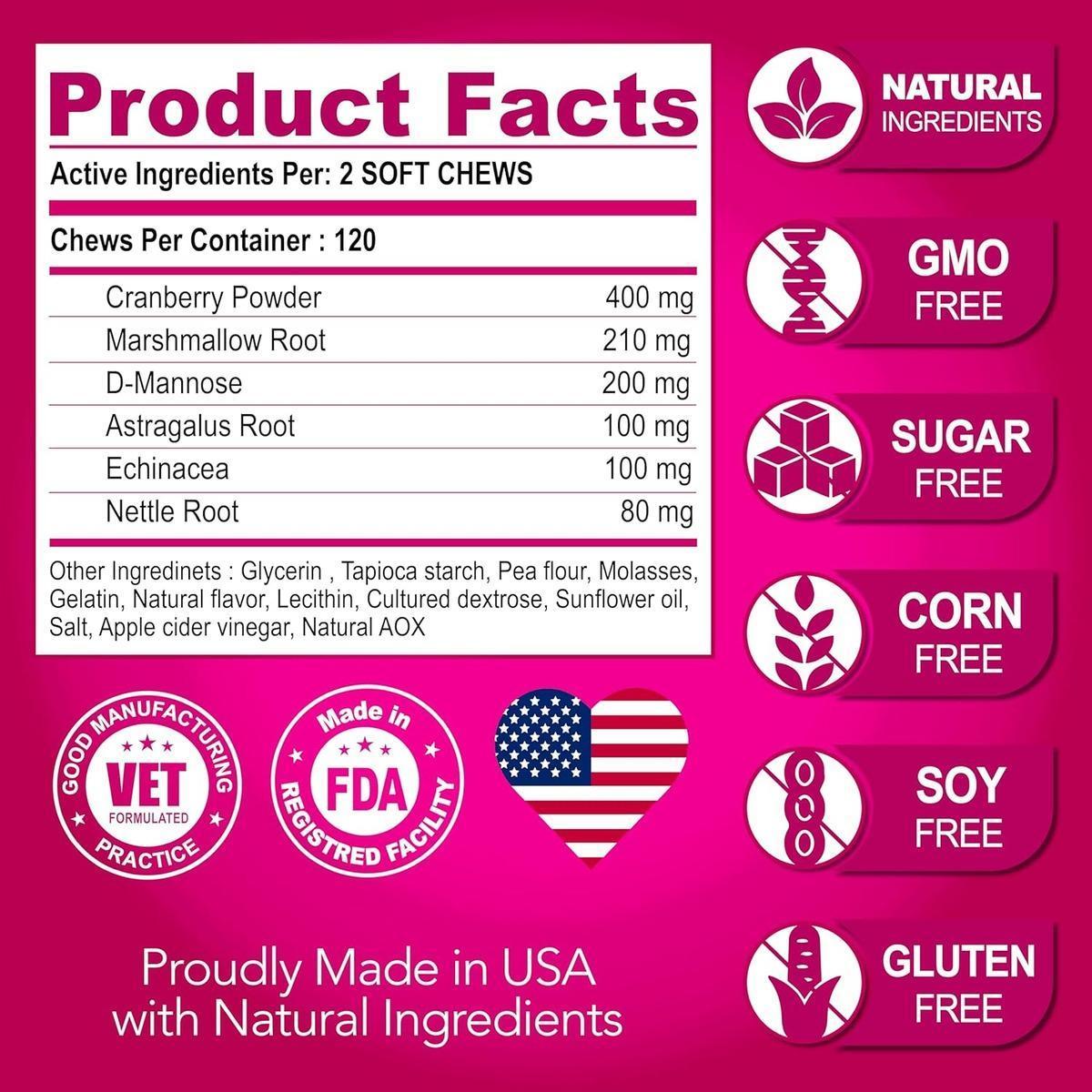 Dog UTI & Bladder Cranberry Supplement