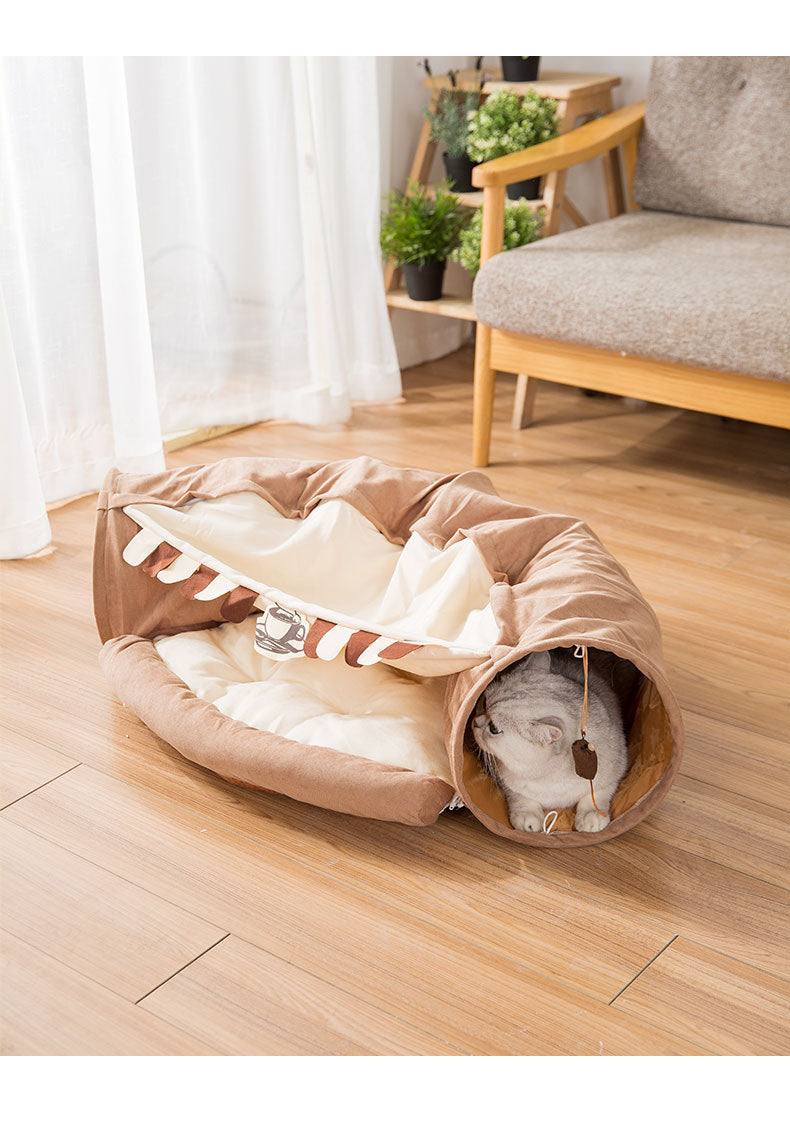 Cat Bed, Tent & Tunnel - 2-in-1