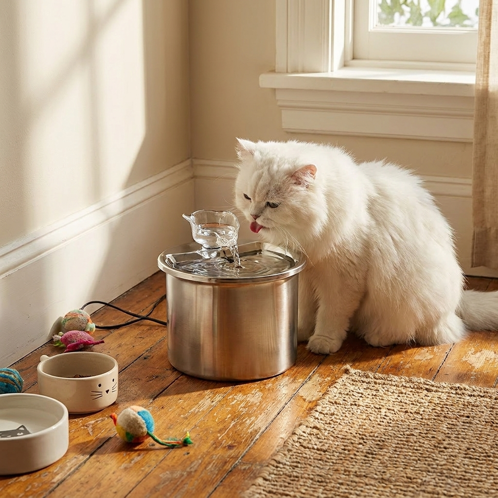 Stainless Steel Cat Water Fountain