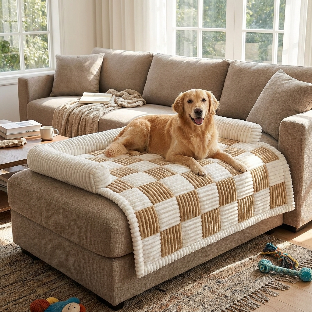 Plush Thickened Warm Pet Bed